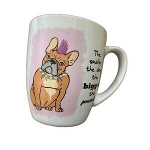 Boston Warehouse Coffee Mug Boston Terrior Dog Cup Mohawk 12oz